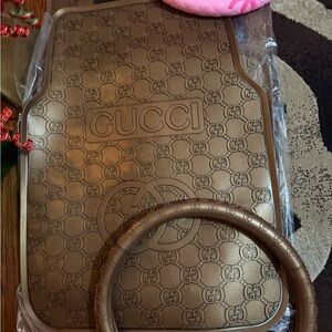 Tan Car Floor Mat set with Logo